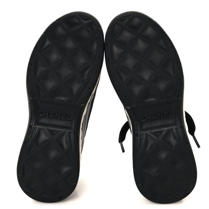 Chanel Velvet Calfskin Mixed Fibers CC Sneakers 36 Black 6 of 9