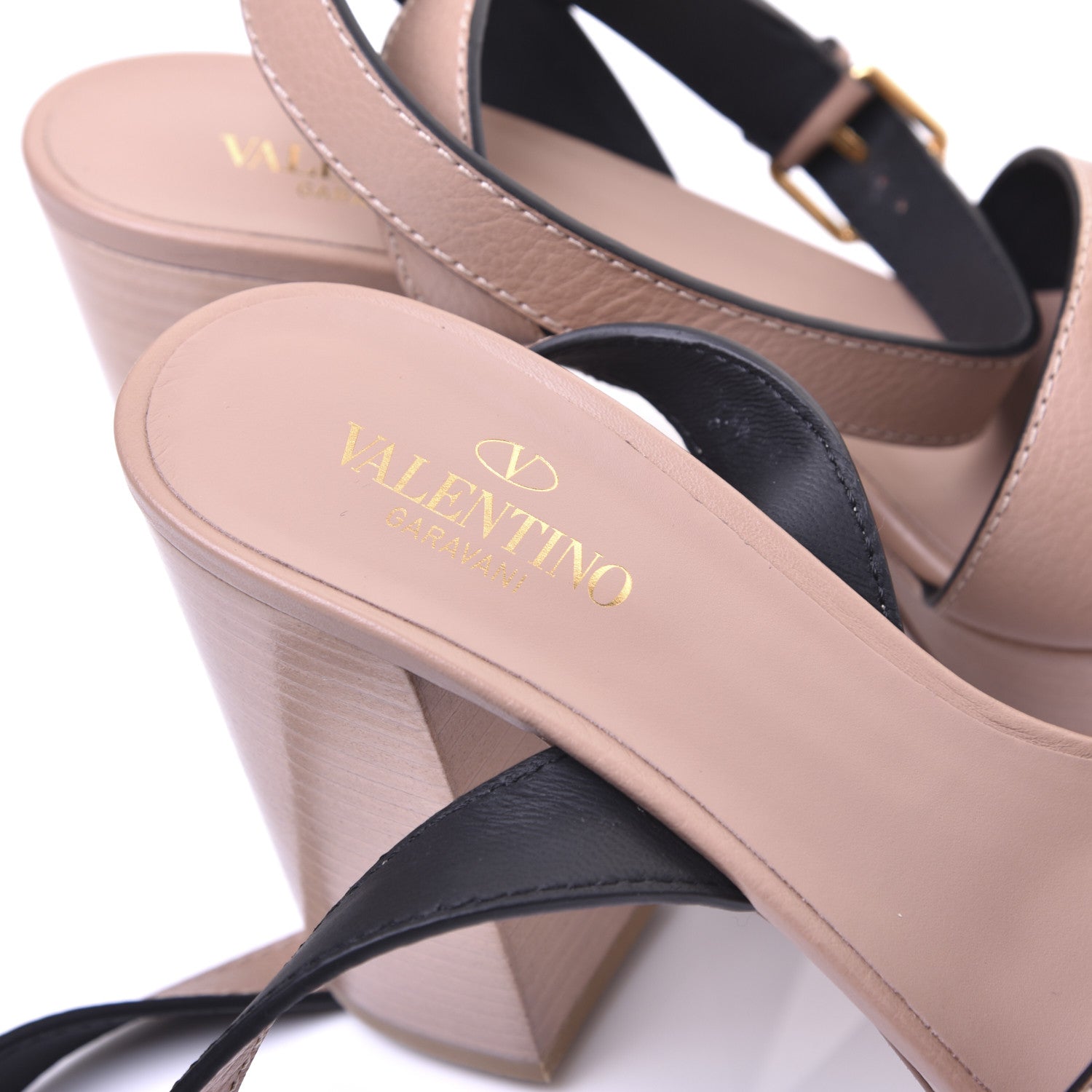 Valentino Garavani Grainy Cowhide VLogo Platform Sandals 39 Rose Cannelle 10 of 13