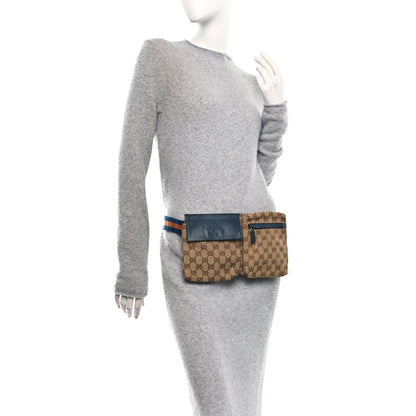 Gucci Monogram Web Belt Bag Navy 2 of 11