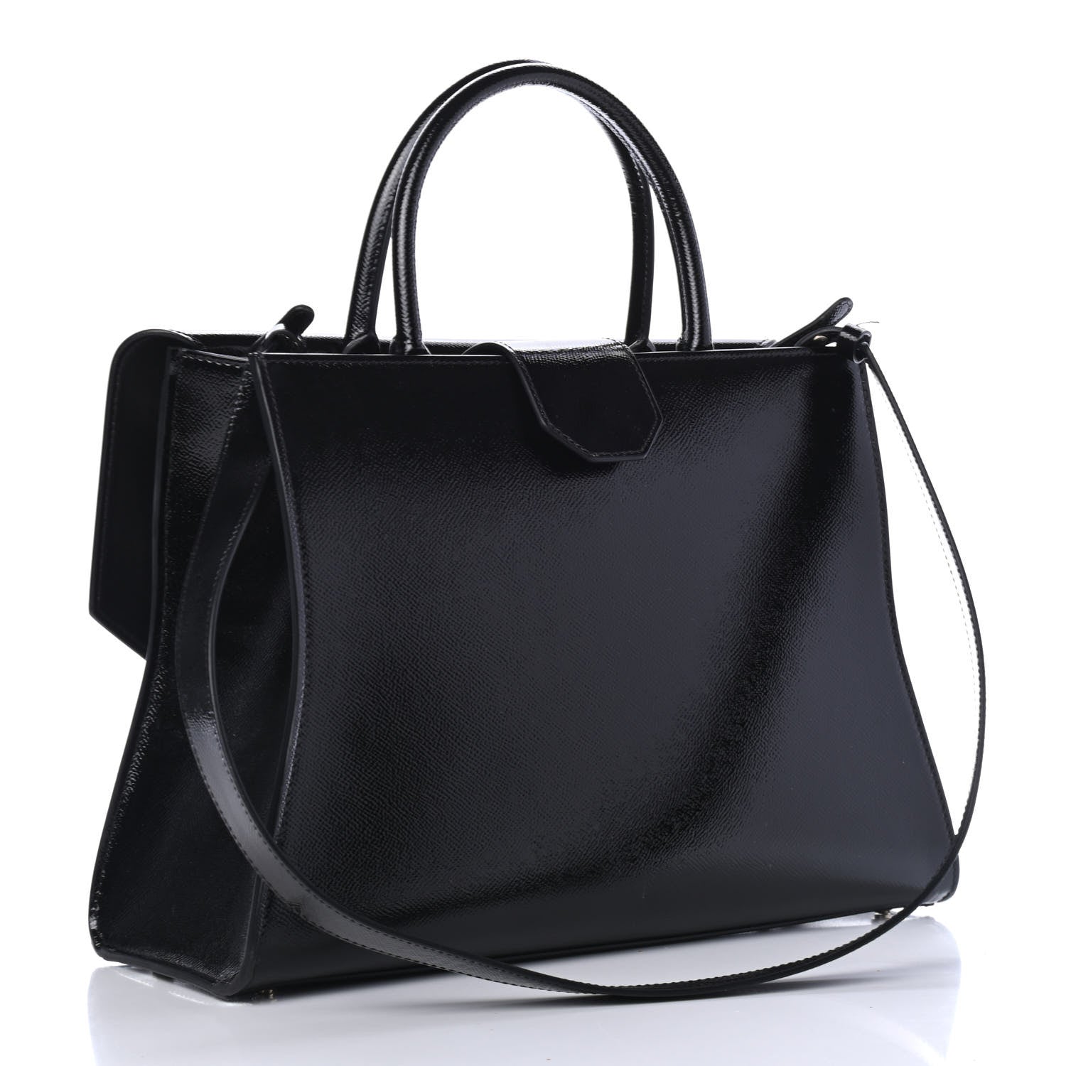 Givenchy Patent Medium Obsedia Satchel Black 2 of 4
