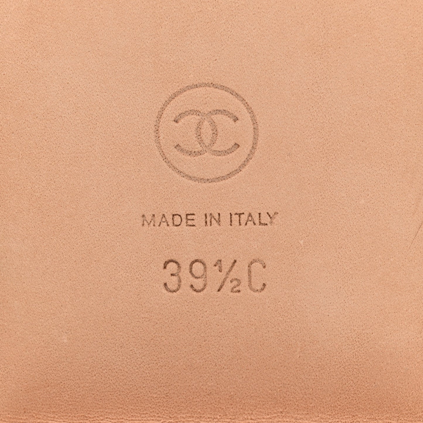 Calfskin Cork Logo Mule Sandal 39.5 Beige Black