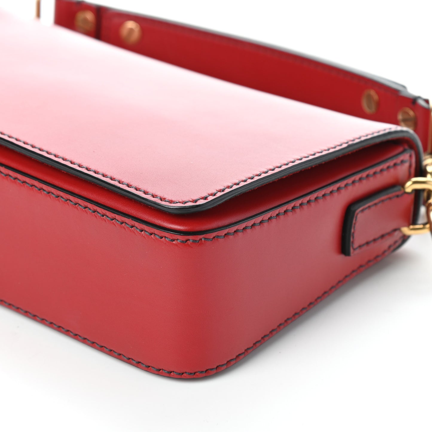 Calfskin J'Adior Flap Bag Red