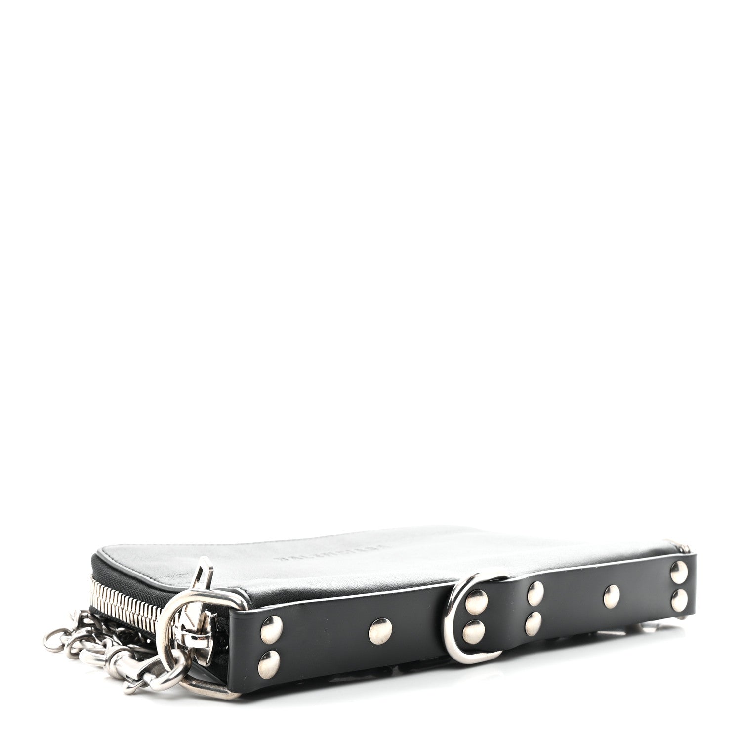 Balenciaga Calfskin Chain Cuff Wristlet Wallet Black 6 of 21