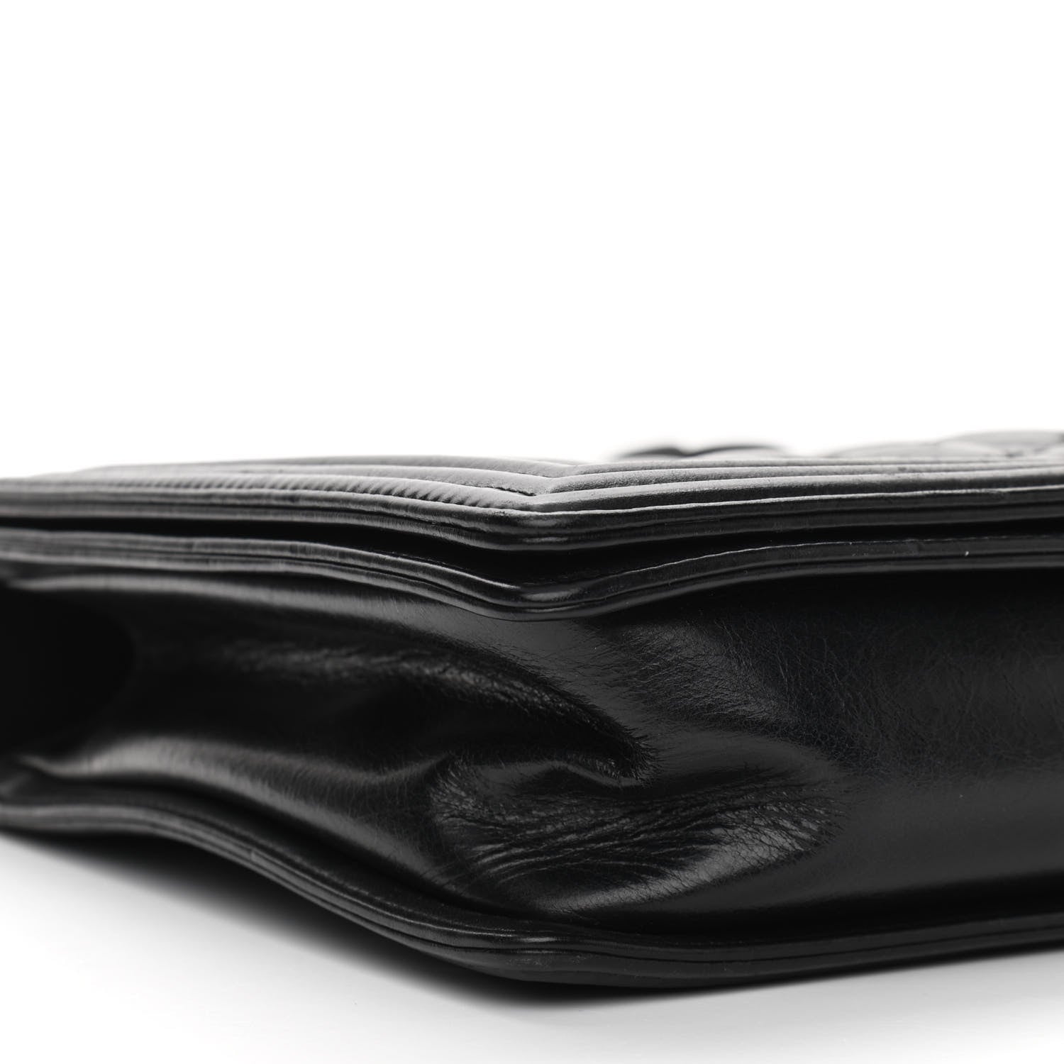 Chanel Calfskin Embossed Stitch Large Boy Flap Black 9 of 11