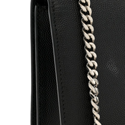 Saint Laurent Grain De Poudre Small Monogram Kate Satchel Black 12 of 14