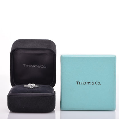 Tiffany Platinum Diamond Round Brilliant .54 Ct. Ribbon Engagement Ring 51.9 6 6 of 6