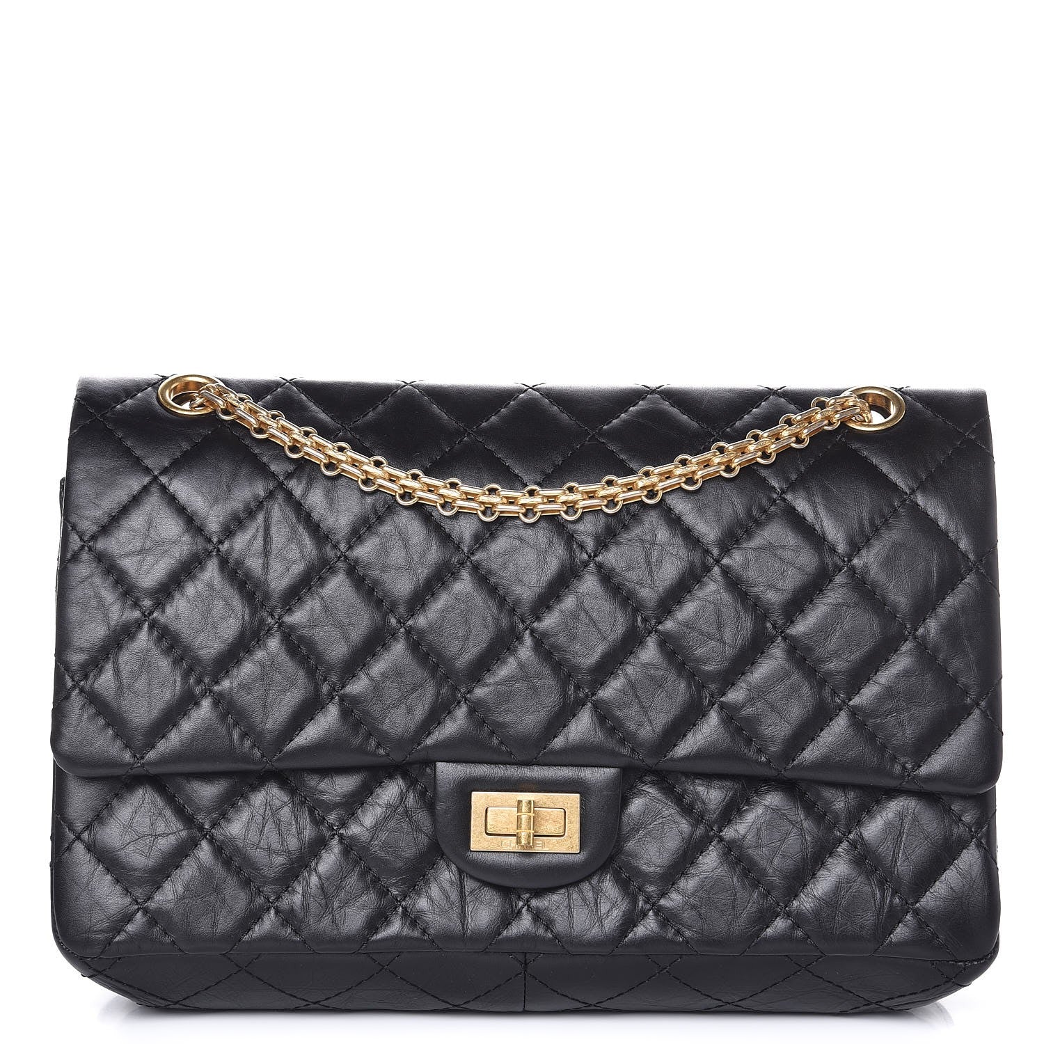 Chanel Aged Calfskin Quilted 2.55 Reissue 226 Flap Black 1 of 9