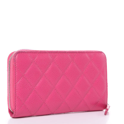 Chanel Caviar Quilted Medium Zip Around Wallet Pink 3 of 20