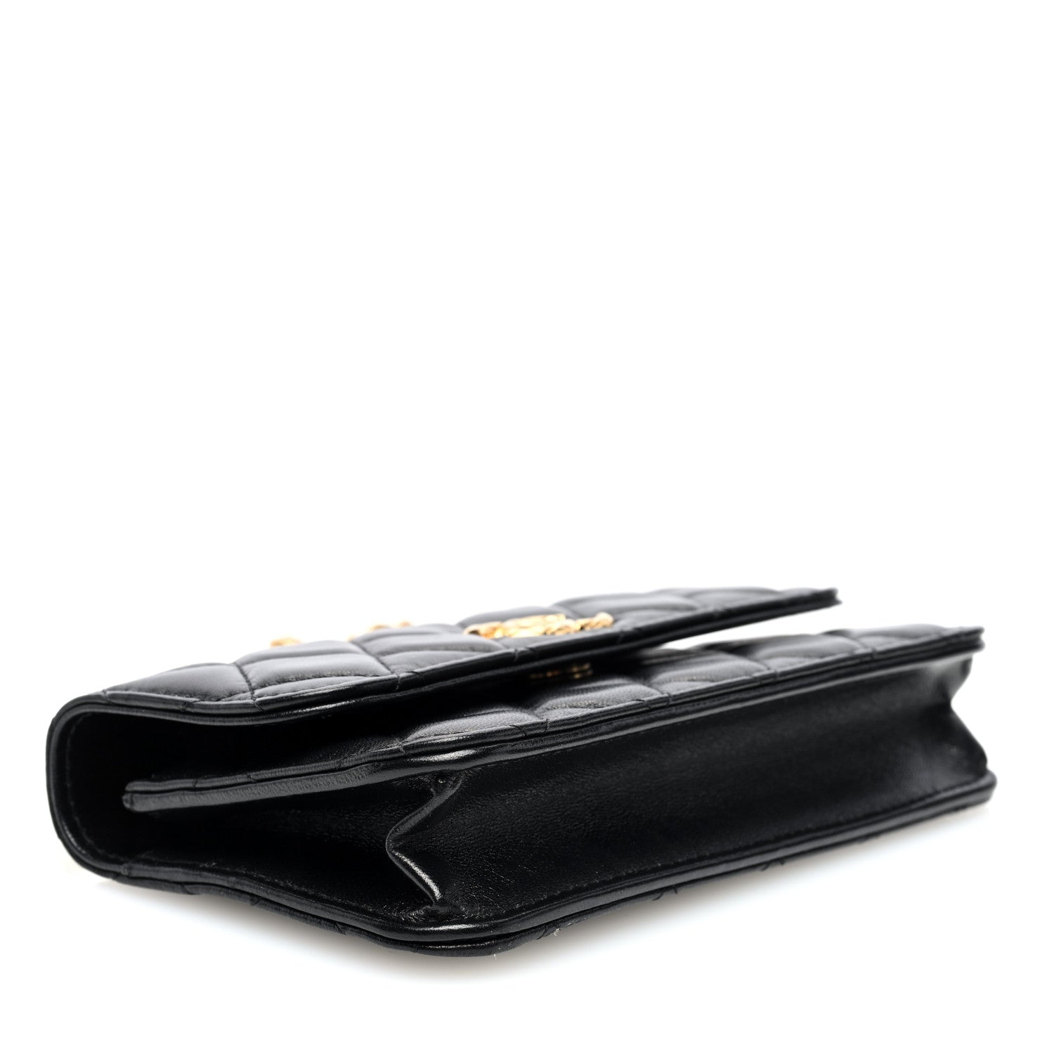 Chanel Lambskin Quilted Dynasty Flap Phone Holder With Chain Black 4 of 11