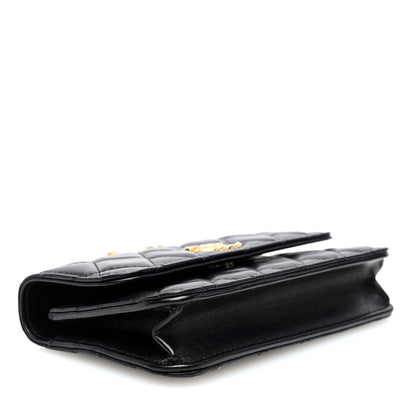 Chanel Lambskin Quilted Dynasty Flap Phone Holder With Chain Black 4 of 11