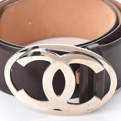Chanel Calfskin CC Belt 95 38 Dark Brown 4 of 9