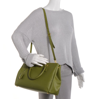 Prada Saffiano Medium Galleria Double Zip Tote Edera 2 of 10