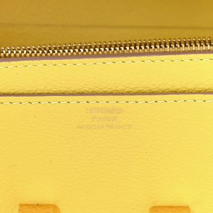 Hermes Evercolor Constance Wallet To Go Lime 6 of 11