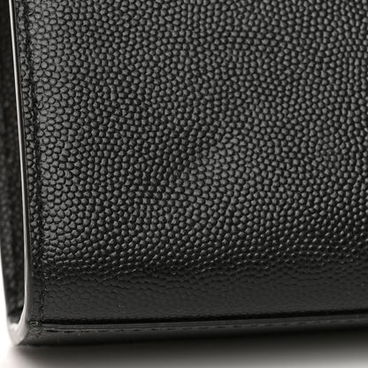 Saint Laurent Grain De Poudre Small Monogram Kate Satchel Black 15 of 15