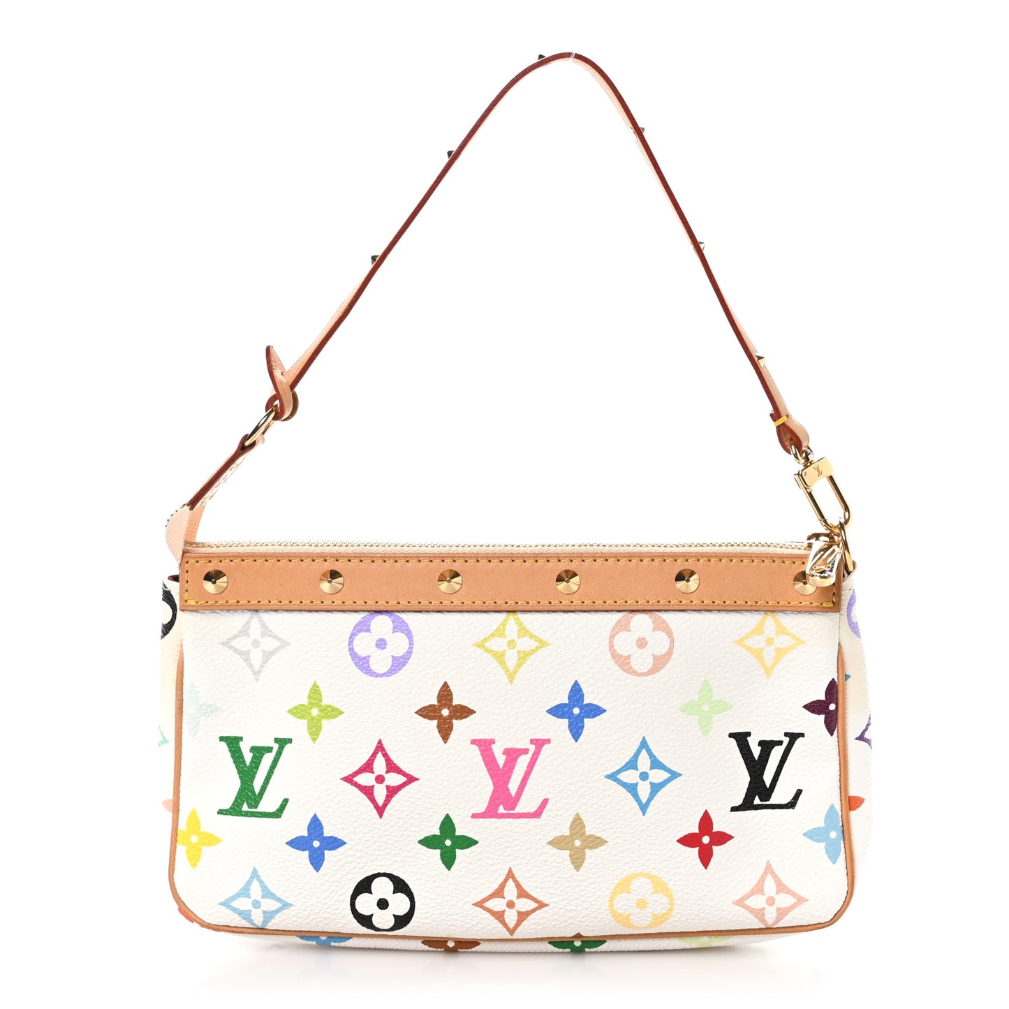 Monogram Multicolor Pochette Accessories White