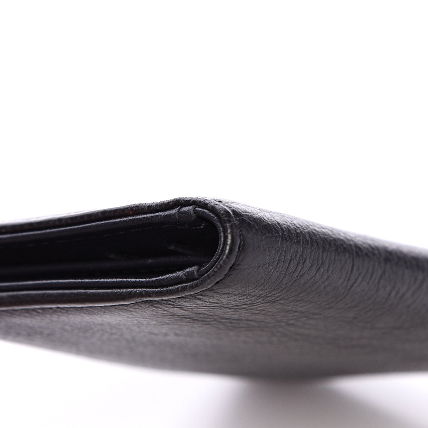 Calfskin CC Card Holder Wallet Black