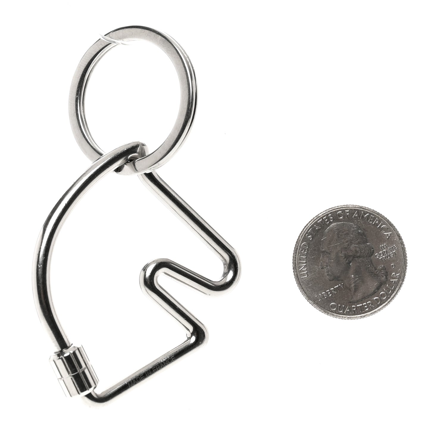 Palladium Cheval Key Ring