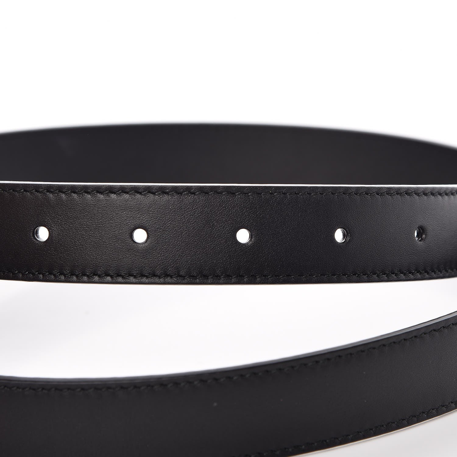 Gucci Calfskin Crystal Double G 30mm Belt 80 32 Black 5 of 7