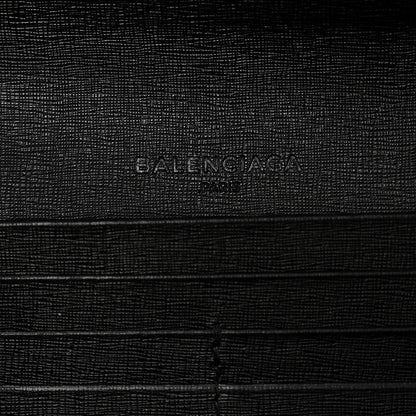Balenciaga Saffiano Square Check Wallet Black White 6 of 8