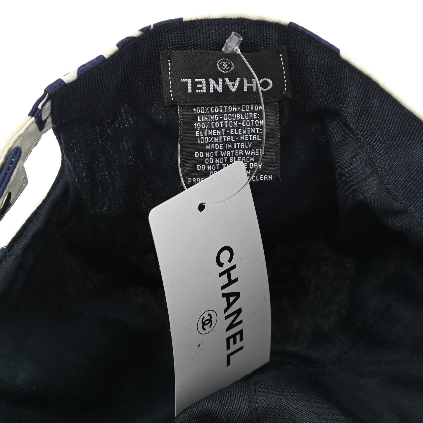 Cotton CC Cap Hat Navy White