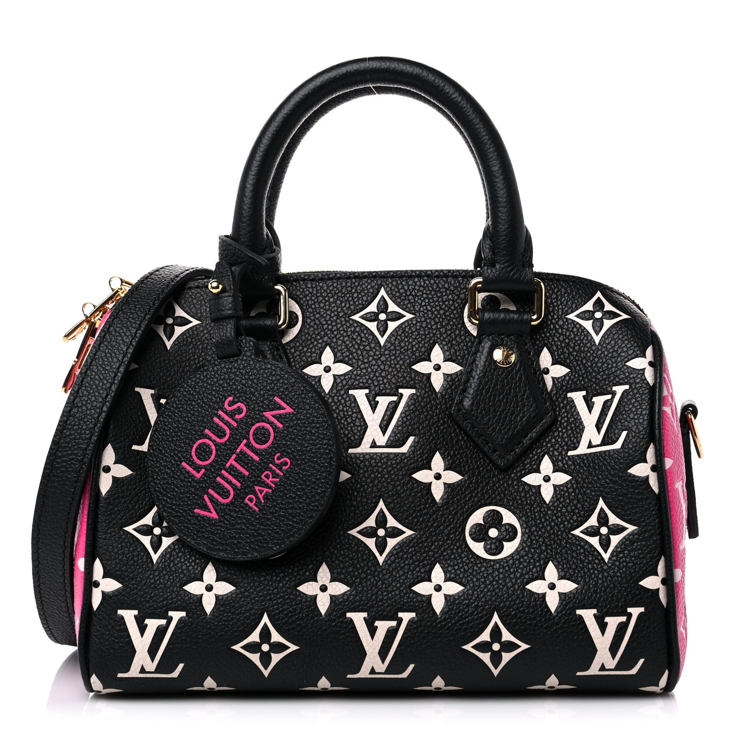 Empreinte Monogram Spring in the City Speedy Bandouliere 20 Black White Pink