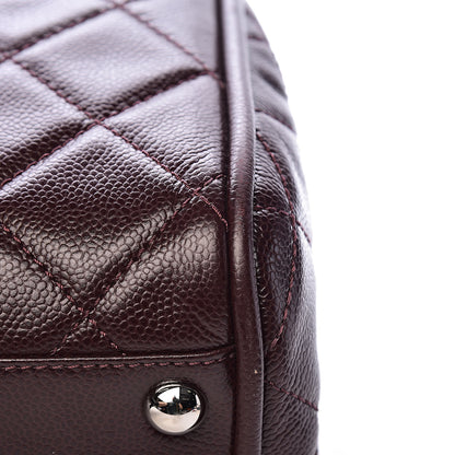 Chanel Caviar Quilted CC Timeless Bowler Burgundy 15 of 18