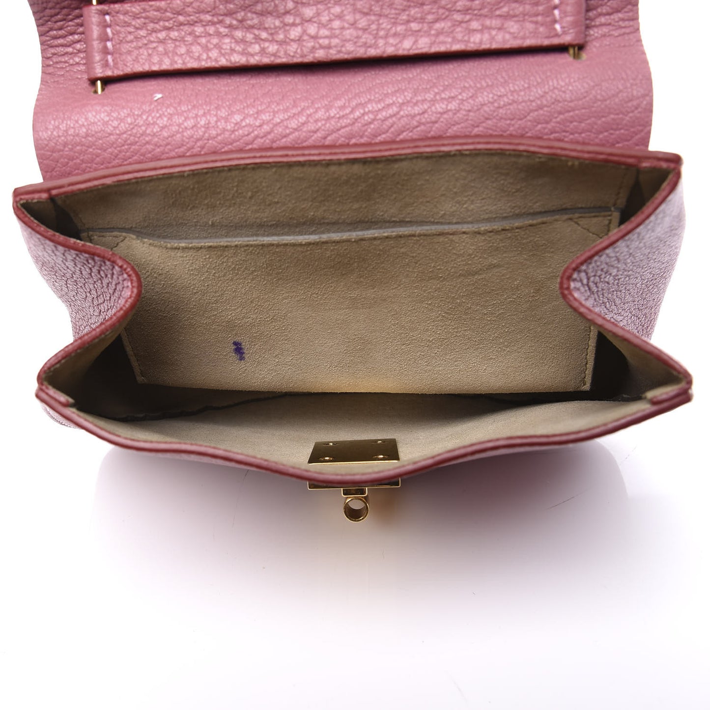 Grained Lambskin Mini Drew Shoulder Bag Washed Pink