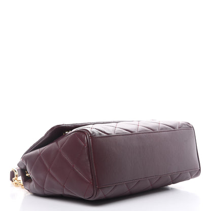 Dolce & Gabbana Lambskin Quilted Kate Shoulder Bag Burgundy 4 of 13