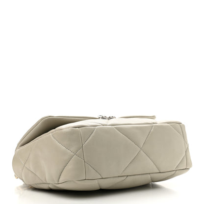 Chanel Lambskin Quilted Medium Chanel 19 Flap Light Grey 3 of 10