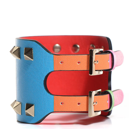 Valentino Garavani Calfskin 1973 Rockstud Cuff Multicolor 3 of 5