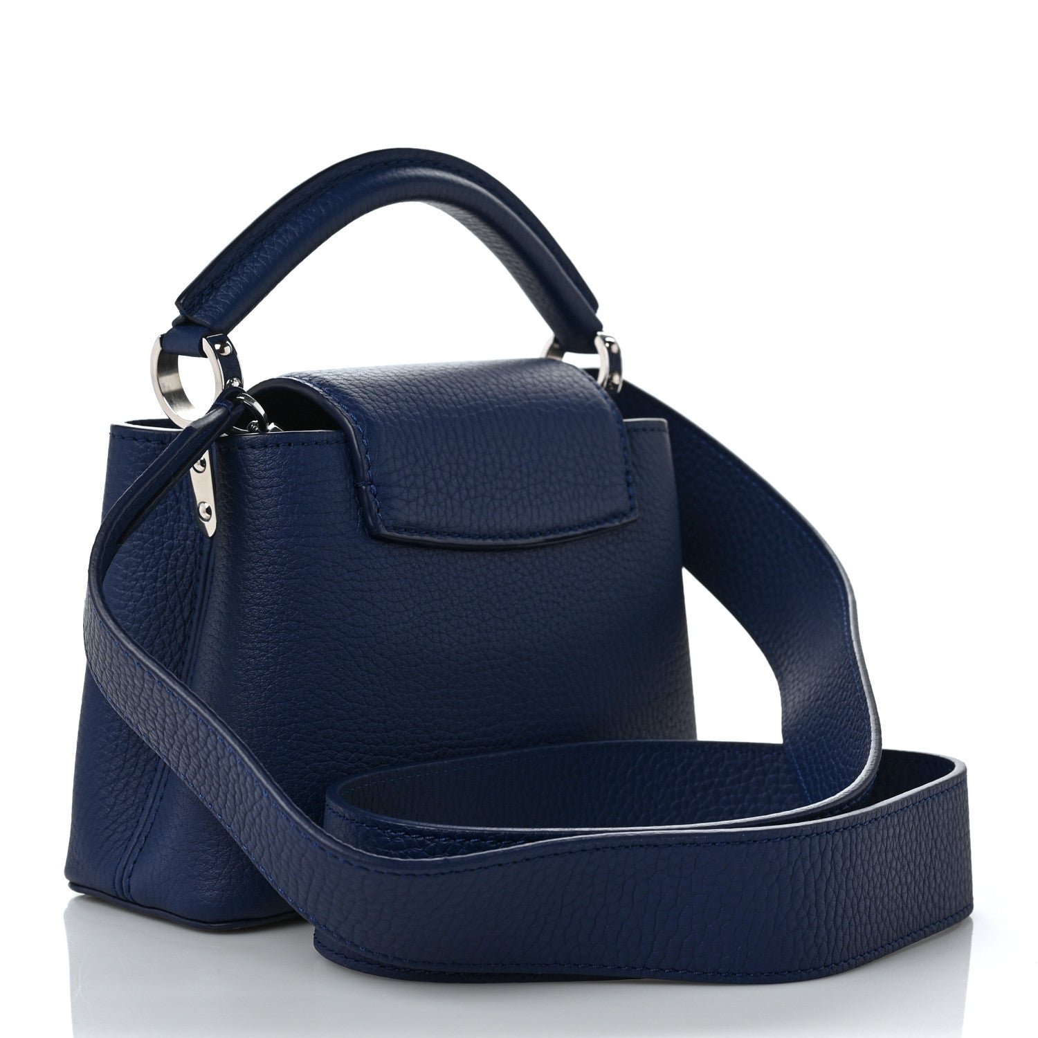 Louis Vuitton Taurillon Capucines Mini Blue 3 of 8