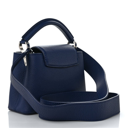 Louis Vuitton Taurillon Capucines Mini Blue 3 of 8