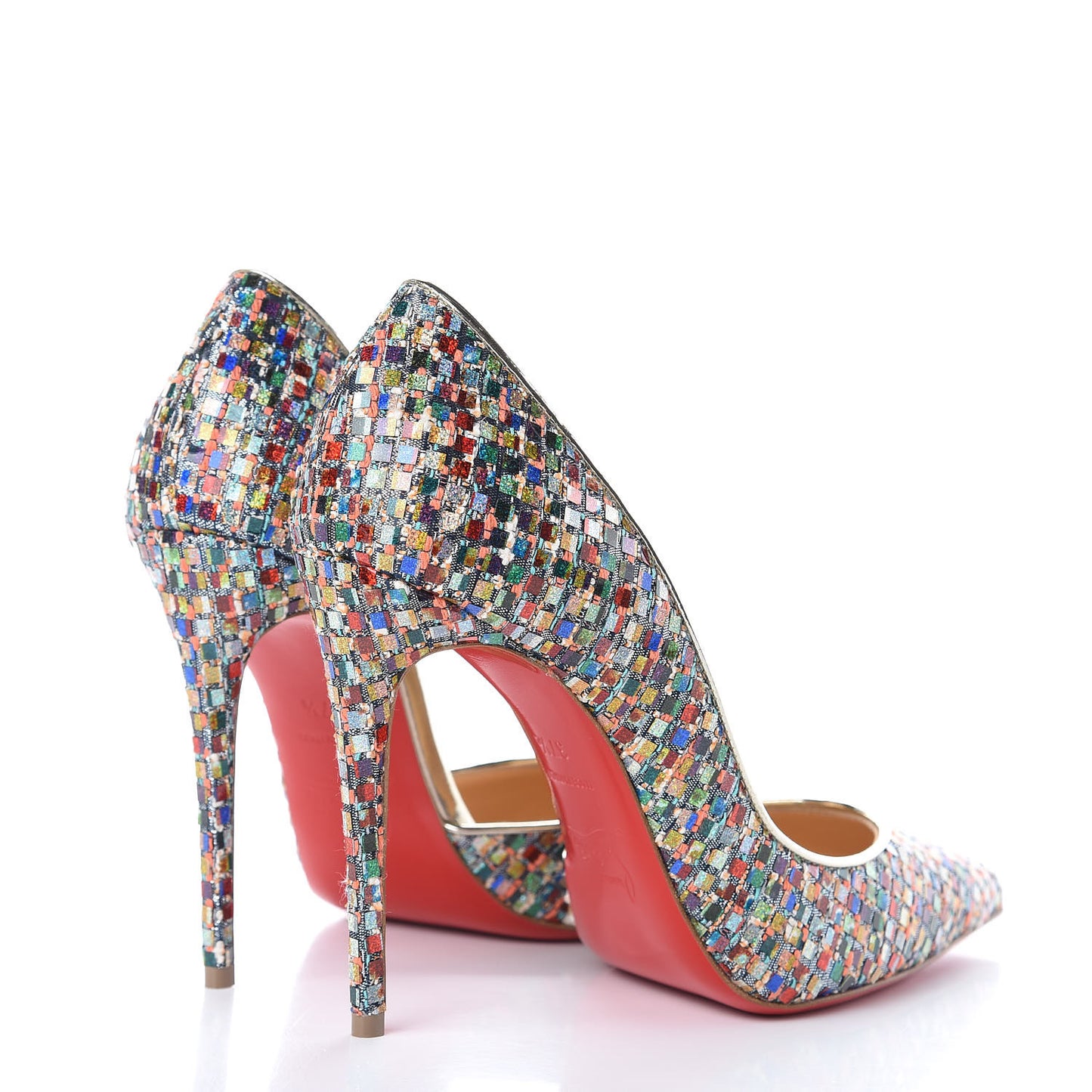 Tresse Vitraux Specchio Iriza 100 Pumps 37.5 Multicolor Silver