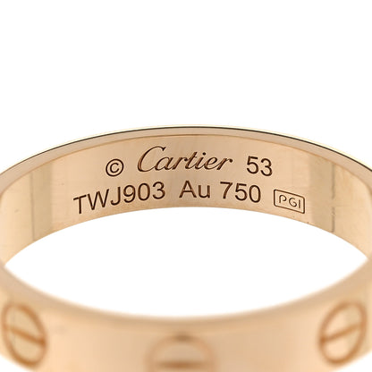 Cartier 18K Yellow Gold 3.5mm LOVE Wedding Band Ring 53 6.5 4 of 5