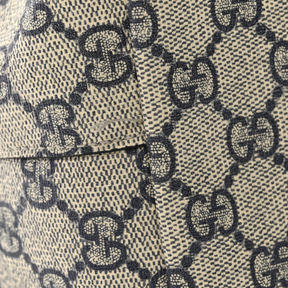 Gucci GG Supreme Monogram Textured Calfskin Web Medium Ophidia Shopping Tote Beige Blue 11 of 11