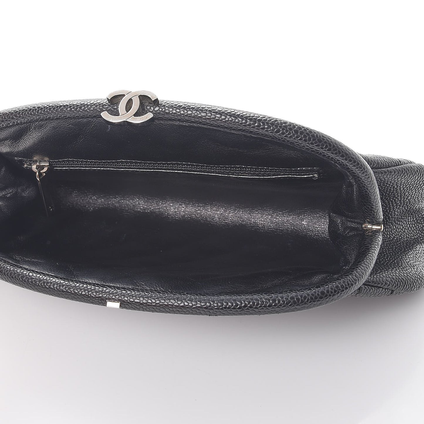 Caviar Quilted Timeless Clutch Black