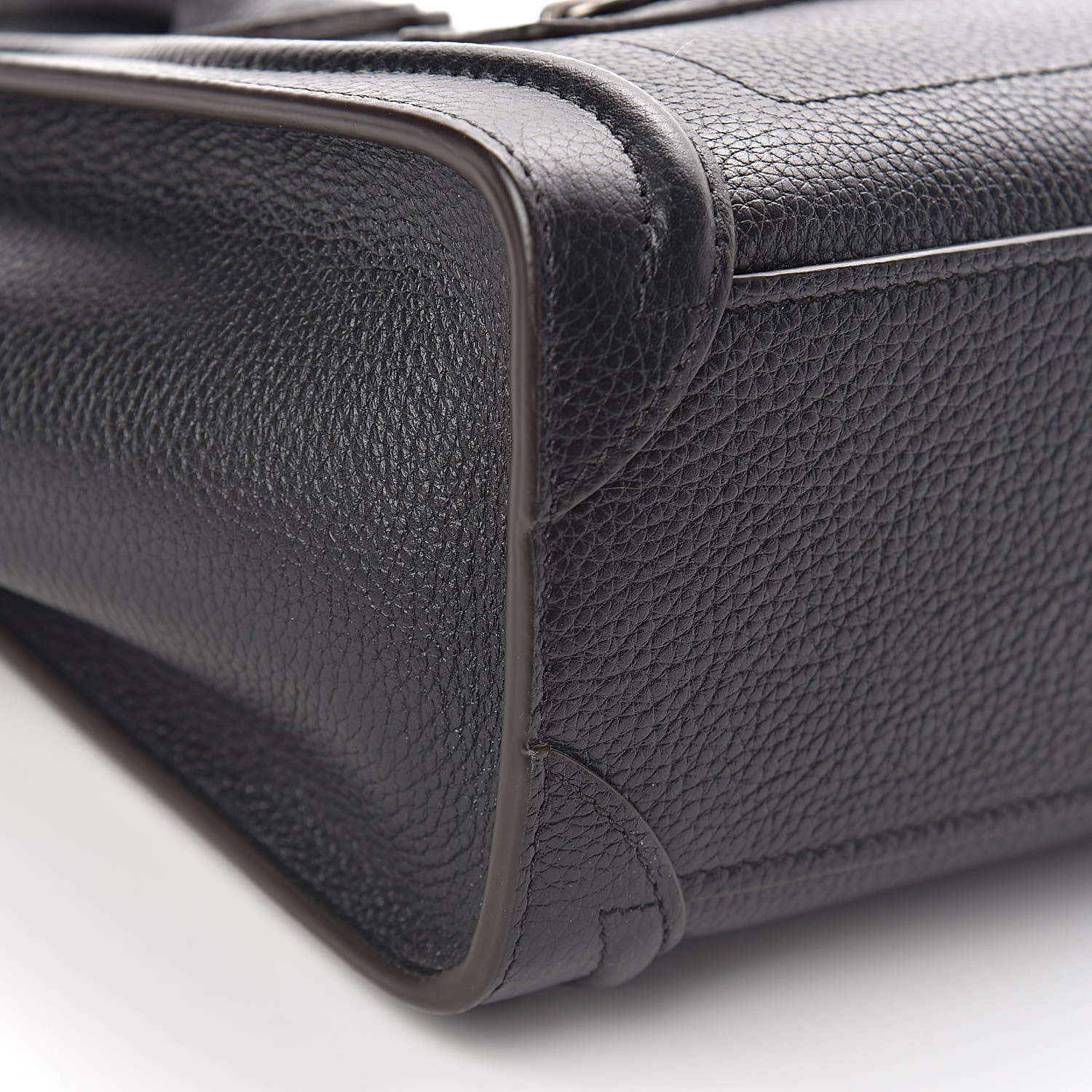 Celine Drummed Calfskin Nano Luggage Black 9 of 11