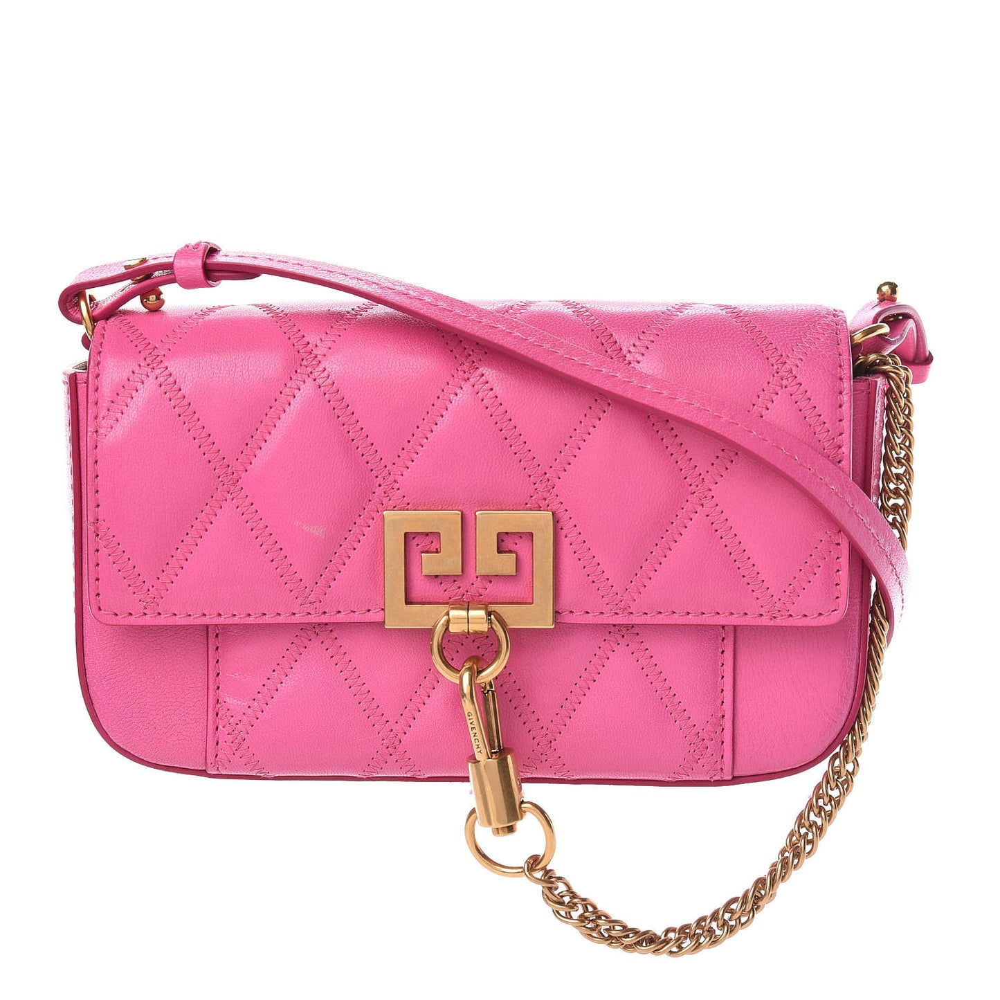Goatskin Quilted GV3 Mini Pocket Convertible Bag Pink