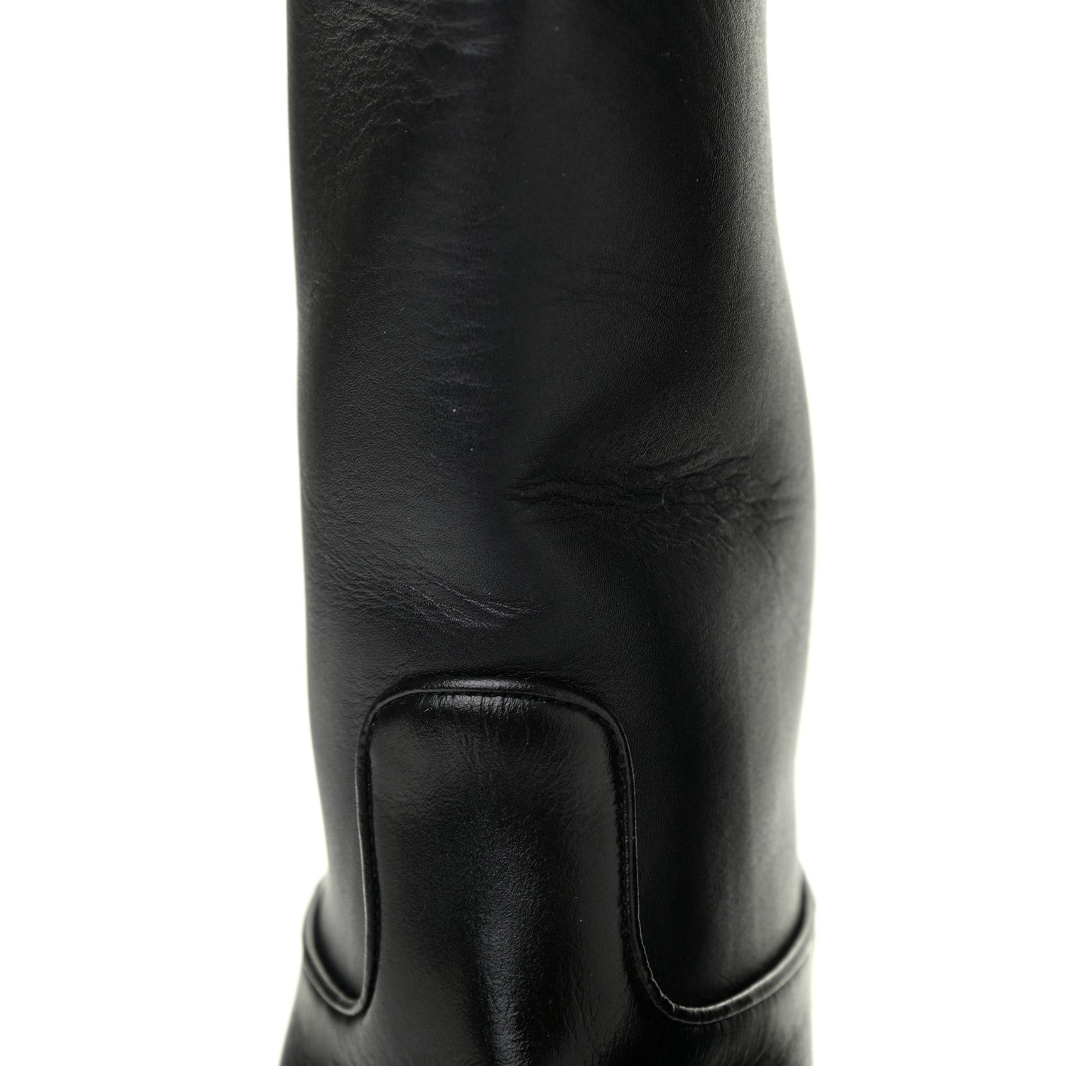 Chanel Calfskin CC High Boots 37.5 Black 9 of 12