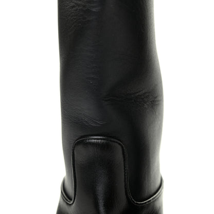 Chanel Calfskin CC High Boots 37.5 Black 9 of 12