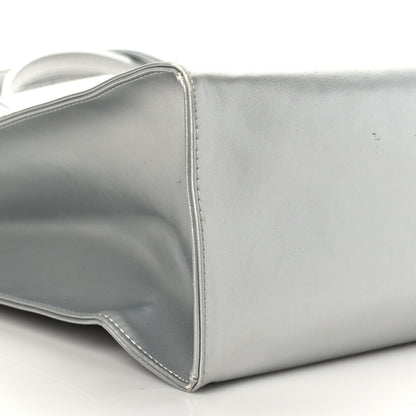 Telfar Metallic Vegan Leather Medium Shopping Bag Silver 7 of 10