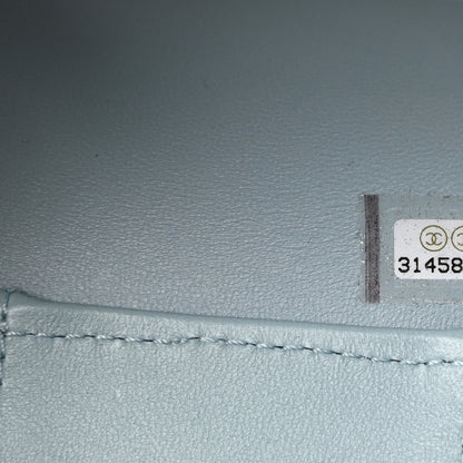 Chanel Lambskin Quilted CC Bubble Vanity Case With Chain Light Blue 7 of 13