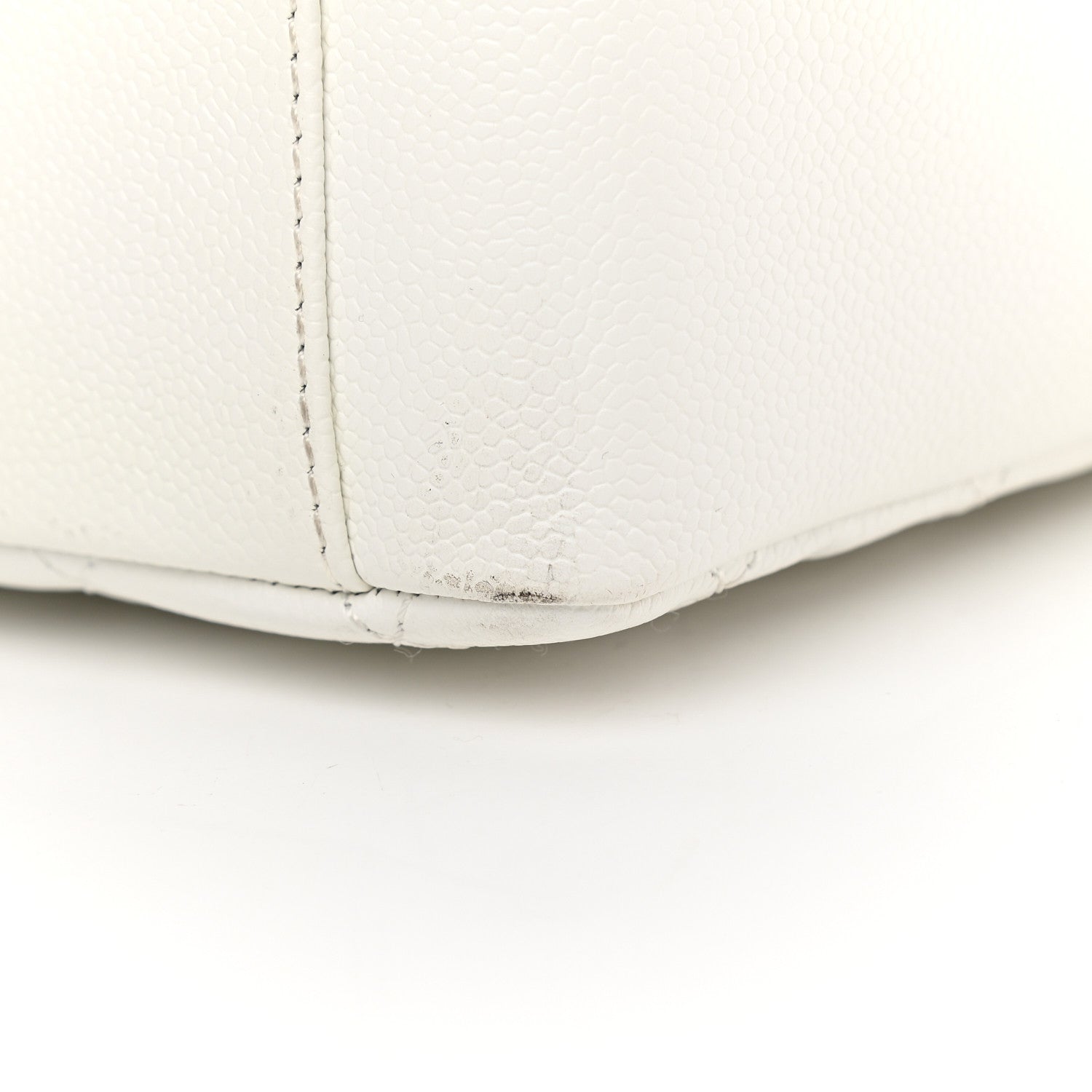 Chanel Caviar Quilted Grand Shopping Tote GST White 7 of 10