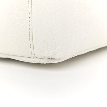Chanel Caviar Quilted Grand Shopping Tote GST White 7 of 10