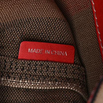 Burberry Canvas Mega Check Medium Ashby Hobo Cadmium Red 7 of 15