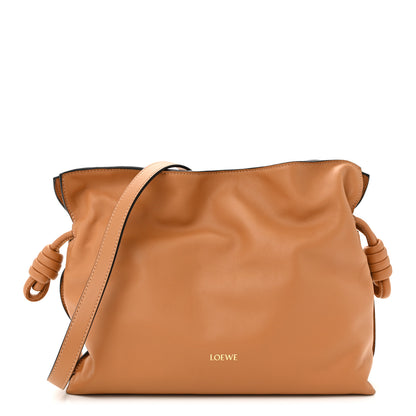 Loewe Nappa Calfskin Medium Flamenco Knot Clutch Warm Desert 2 of 31