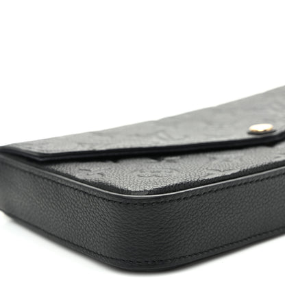 Louis Vuitton Empreinte Pochette Felicie Chain Wallet Black 10 of 11