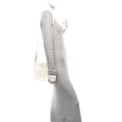 Hermes Taurillon Clemence Amazone Evelyne TPM New White 2 of 11