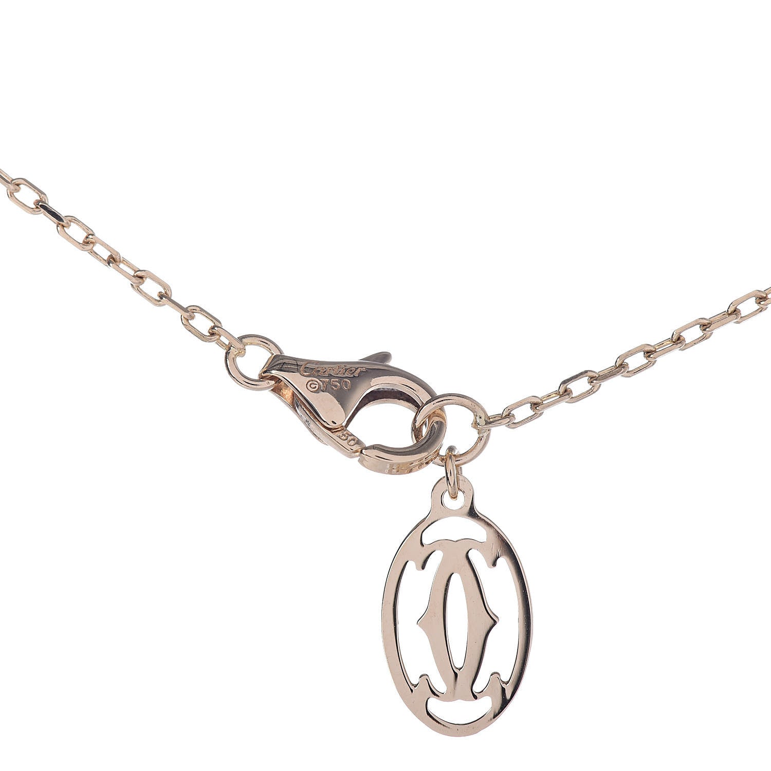 Cartier 18K Yellow Gold Diamond LM D'Amour Pendant Necklace 6 of 7