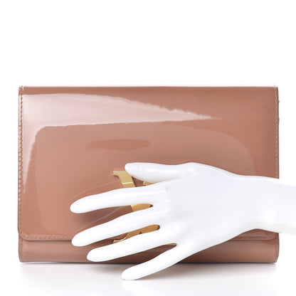 Louis Vuitton Patent Louise New Sobe Clutch Rose Velours 2 of 8